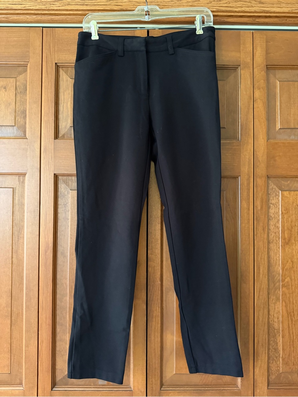 Andrew Marc Black Women's Trousers with Clean Waistband
